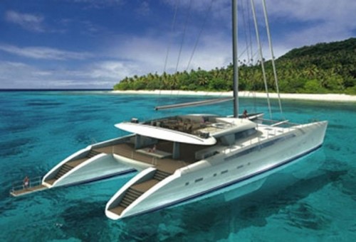 Hemisphere - artists impression of the finished yacht ©  SW